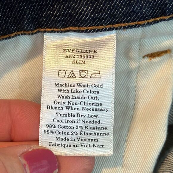 Everlane Jeans Mens Size 40x30 Blue Slim Fit Medium Wash - Picture 6 of 6